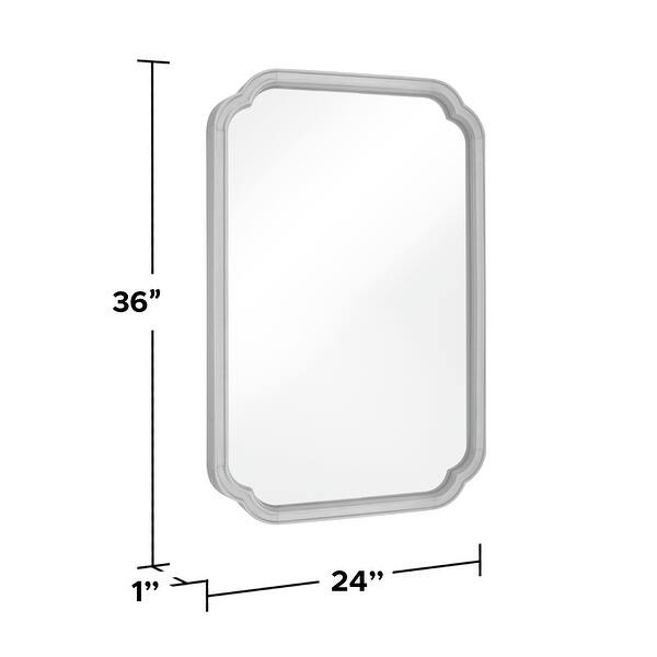 24" x 36" Rectangle Decorative French Country Farmhouse Wall Mirror